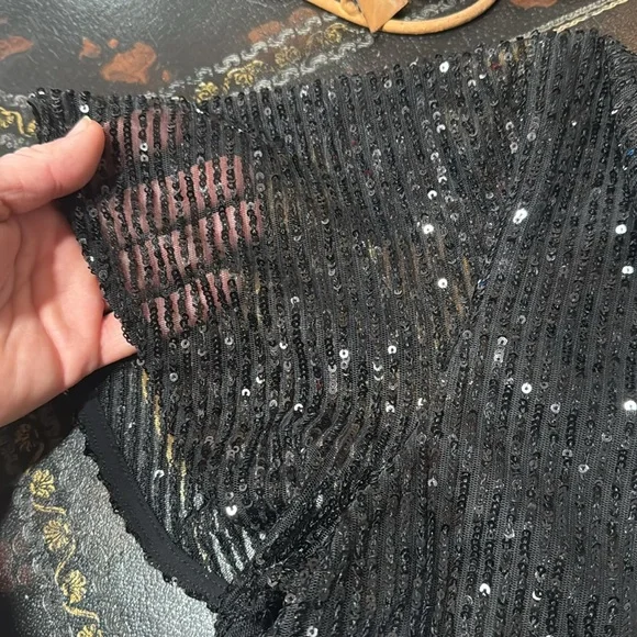 NWT LOFT size medium, sparkle blouse! Gorgeous, sparkly, perfect for holidays! - Picture 4 of 5